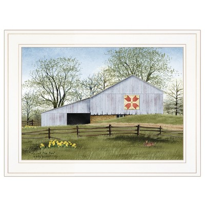 Gulches Series "Tulip Quilt Block Barn" in by Billy Jacobs 1 Piece White Frame Print Seasonal Home Decor Poster Art Print 15 in. x 1 in.