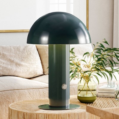 JONATHAN Y Boletus 10.75" Bohemian Rechargeable/Cordless Iron Integrated (Includes LED Light Bulb) Mushroom Table Lamp
