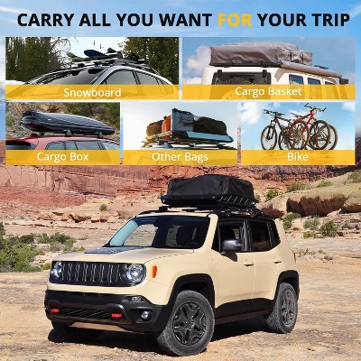 Roof Rack Cross Bars, Roof Bars Compatible with 2015-2022 Jeep Renegade Crossbars for Rooftop Cargo Carrier, Luggage, Kayak, Bike, Snowboard