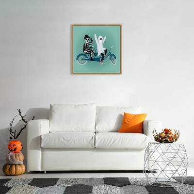Amanti Art 22"x22" Hometown Halloween IX by Softshell Studio Framed Canvas Wall Art Print