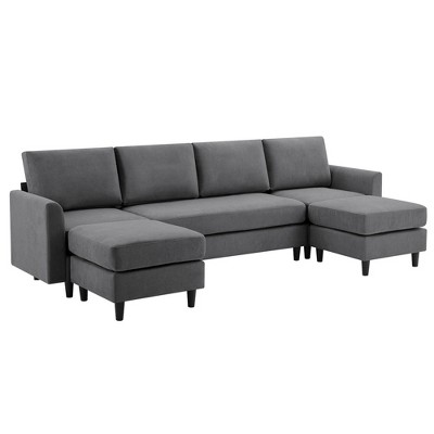 Hyleory U-Shaped Sectional Sofa With 2 Ottomans,Large 6 Seater sofa for Living Room, Office, Spacious Space