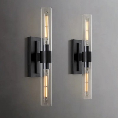 Luxury Brass Glass Wall Sconces (Including Bulb) (Set of 2)