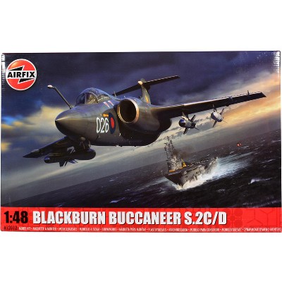 Level 4 Model Kit Blackburn Buccaneer S.2C/D Attack Aircraft with 4 Scheme Options 1/48 Plastic Model Kit by Airfix