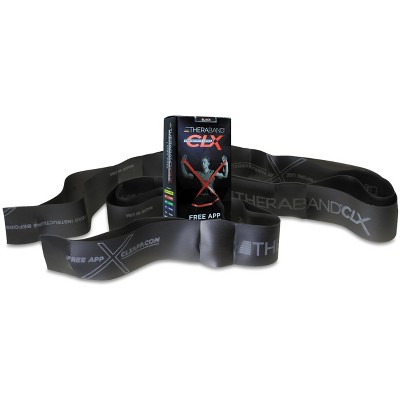 THERABAND CLX Band, 25 YD Dispenser, Black, Special Heavy Thickenss, 7.3 LBS Resistance, Level 6