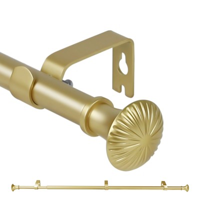 Urbanest 5-8" Telescoping Single Curtain Rods with Trumpet Finials