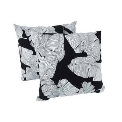 SAINTCY 2-Pack Outdoor Throw Pillows, Waterproof & Fade-Resistant Patio Cushions, Soft Decorative Covers (18x18")