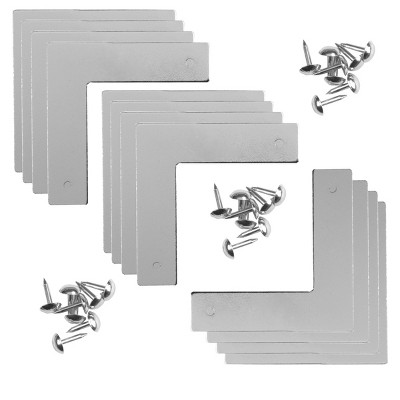 Dritz Small 3pk Home Smooth Campaign Hardware Corners Nickel: Iron Craft Embellishments, 12+ Age, 9 Pieces, Silver