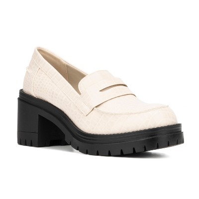 New York & Company Women's Penni- Women's Lug Sole Penny Loafer