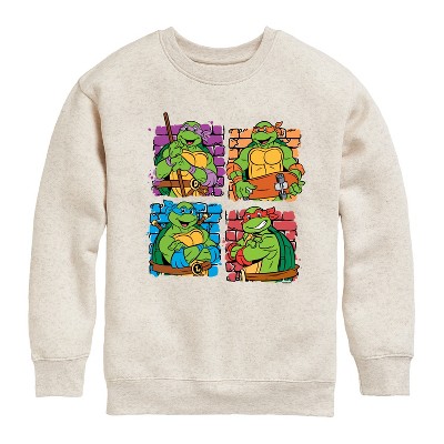 Boys' - Teenage Mutant Ninja Turtles - Bricks Graphic Long Sleeve Fleece Sweatshirt