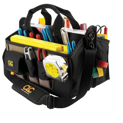CLC 9 in. W X 16 in. H Polyester Tool Bag 17 pocket Black/Tan 1 pc