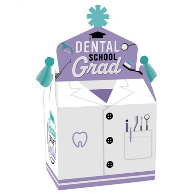 Big Dot of Happiness Dental School Grad - Treat Box Party Favors - Dentistry and Hygienist Graduation Party Goodie Gable Boxes - Set of 12