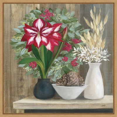 Amanti Art Natural Holiday by Julia Purinton Canvas Wall Art Print Framed 22 x 22-in.