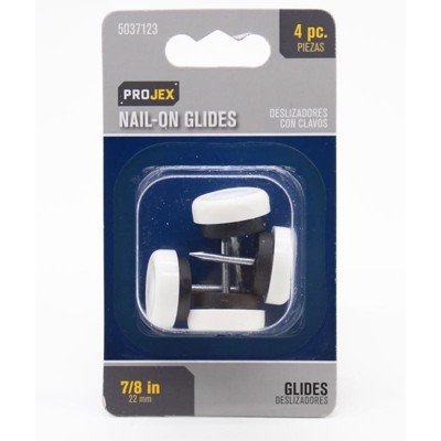 Projex - Nail-On - Nylon - Chair Glide - White - 7/8 in. - 4 Pack