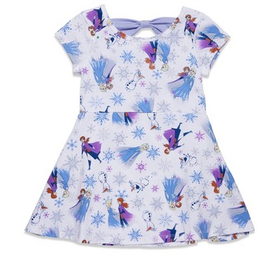 Disney Frozen Elsa Princess Anna Olaf Christmas Girls Skater Dress Toddler