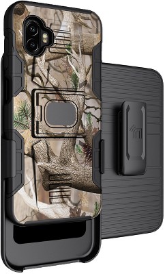 Nakedcellphone Rugged Case with Stand and Belt Clip Holster for Samsung Galaxy XCover 6 Pro Phone