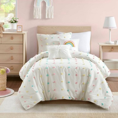 Kelsey Cotton Jacquard Pom Pom Kids' Quilt Set - Urban Habitat