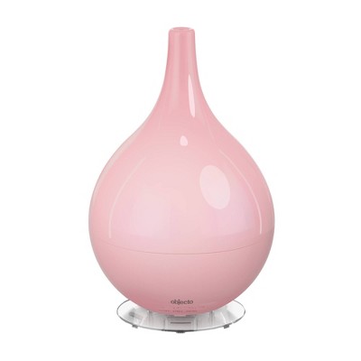 Objecto H3 Hybrid Humidifier Pink: Warm & Cool Mist, 300-500 sq. ft., No Filter, 18-Hour Run, Bedroom & Baby Use