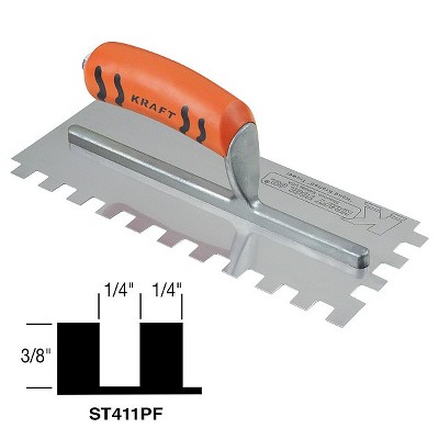Superior Tile Cutter and Tools  Trowel,11inL,4 1/2inW,Carbon Steel ST411PF