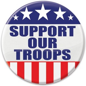 Beistle Support Our Troops Button, 2", (6/Pkg) Multicolored - 1 of 2
