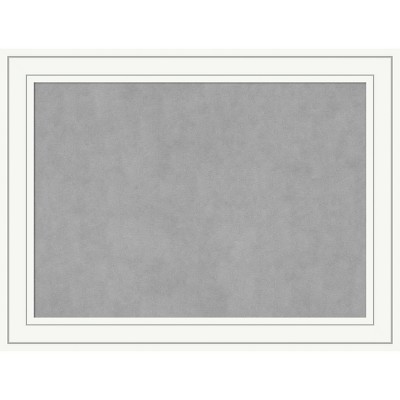 Amanti Art Craftsman White Wood Framed Magnetic Board