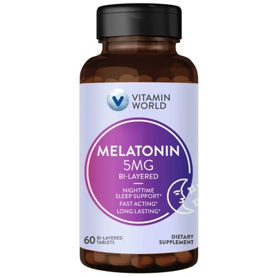 Vitamin World - Bi-Layered Melatonin 5 mg.