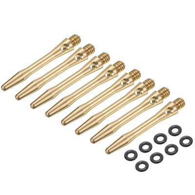 Unique Bargains 2BA Thread Aluminum Dart Shafts with Rubber Rings for Steel Tip 8 Pcs