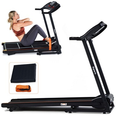 Ksports Multi-Functional Electric Treadmill Home Gym Cardio Strength Training Workout Set w/ Ab Mat, Sit-Up Strap, & Adjustable Incline