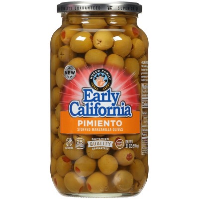 Early California Pimiento Stuffed Manzanilla Olives - 21oz