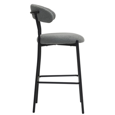 Ridstar Set of 2 Modern Counter Height Stool For Living Room, Bedroom & Bar-Grey