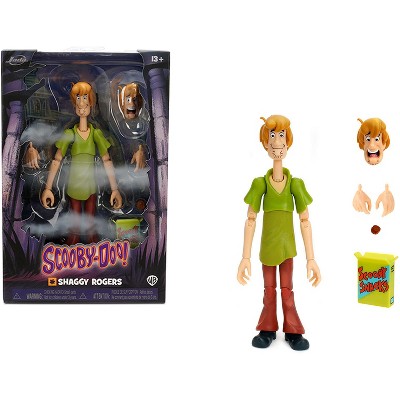 Shaggy Rogers 6.5" Moveable Figure with Accessories and Alternate Head and Hands "Scooby-Doo!" Franchise Model by Jada