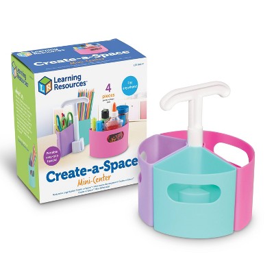Learning Resources Create-A-Space Mini-Center - Pastel: Baby & Toddler Educational Plastic Toys, 4 Pieces