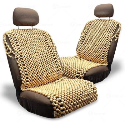 Zone Tech Royal Natural Wood Bead Seat Cover- Full Car Massage Cool Premium Comfort Cushion - Reduces Fatigue The Car, Truck or Your Office Chair