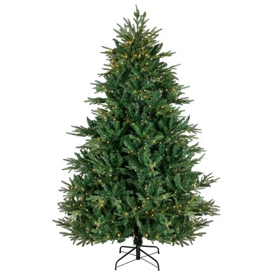 Northlight Real Touch™️ Pre-Lit Full Juniper Pine Artificial Christmas Tree - 7.5' - Warm White LED