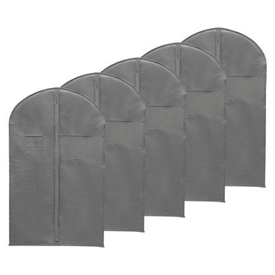 Unique Bargains Waterproof Dustproof Suits Coats Dresses Garment Bags 5 Pcs