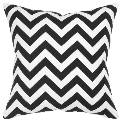 18"x18" Chevron Poly Filled Square Throw Pillow - Rizzy Home: Contemporary Indoor Decorative Cushion, Canvas Texture, Machine Washable