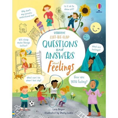 Lift-The-Flap Questions and Answers about Feelings - by  Lara Bryan (Board Book)