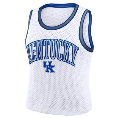 NCAA Kentucky Wildcats Women's White Cropped Jersey