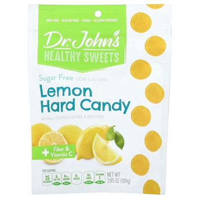 Dr. John's Healthy Sweets Lemon Hard Candy, + Fiber & Vitamin C, Sugar Free, 3.85 oz (109 g)