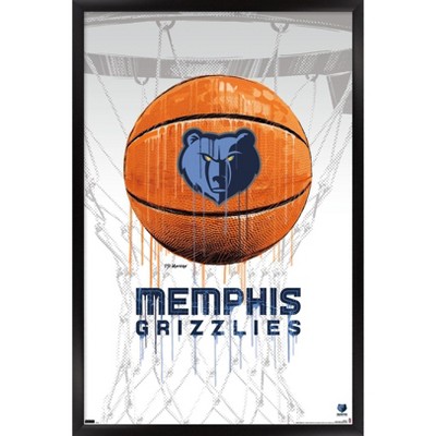 Trends International NBA Memphis Grizzlies - Drip Basketball 21 Framed Wall Poster Prints