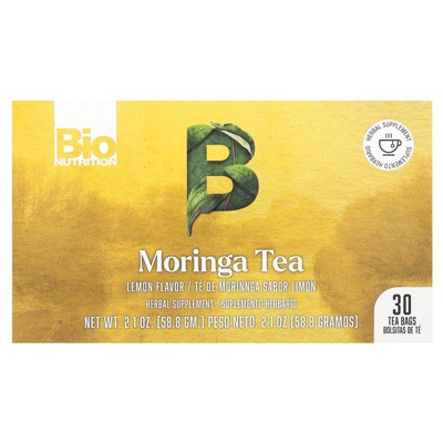 Bio Nutrition Lemon Moringa Tea Bags, 2.1 Ounce