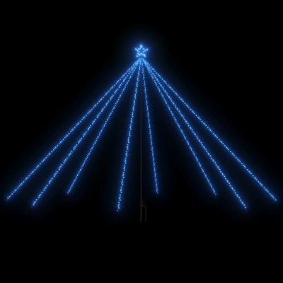 vidaXL Blue Christmas Tree Lights - Indoor and Outdoor Use with Unique Waterfall Design, 576 LEDs, 8 Lighting Effects - Includes 33 ft Extension Cord
