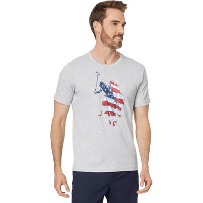 U.S. Polo Assn. Men's Short Sleeve Graphic Print Flag DHM Crew Neck Jersey T-Shirt
