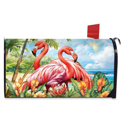 Briarwood Lane Summer Mailbox Cover  - Standard Size - Flamingo Pair For Summer Mailbox Cover