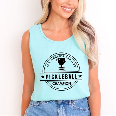 Simply Sage Market The World's Okayest Pickleball Champ Garment Dyed Tank