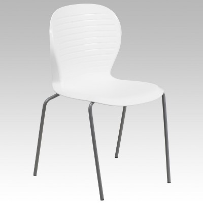 Emma and Oliver 551 lb. Capacity White Stack Chair