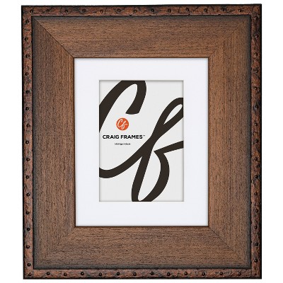 Constitution Nautical  Walnut Brown Picture Frame, Matted