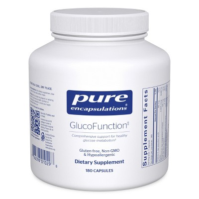 Pure Encapsulations GlucoFunction - Comprehensive Support for Healthy Carbohydrate Metabolism - 180 Capsules