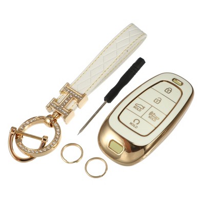 Unique Bargains 5-Button Key Fob Cover Kit Compatible for Sonata Tucson 2020-2022