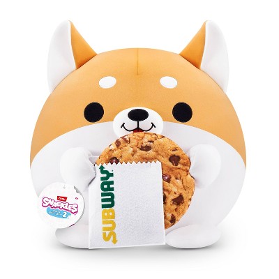 Snackles 14" Corgi and Subway Cookie Stuffed Animal: Polyester Character Dog Toy