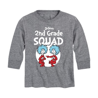 Boys' - Dr. Seuss - 2nd Grade Squad Thing 1 and Thing 2 Long Sleeve Graphic T-Shirt